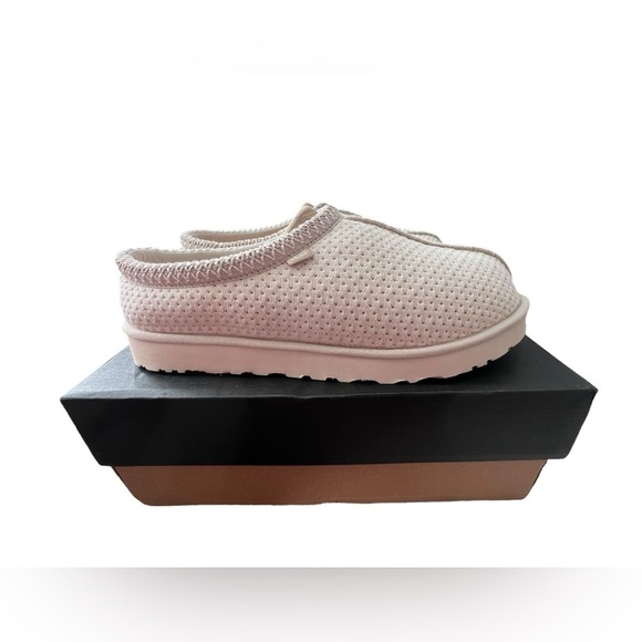 NIB UGG Men’s Tasman Flecked Knit Cream Slippers in size Men’s 13 main image 6